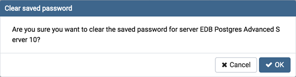 Clear saved password